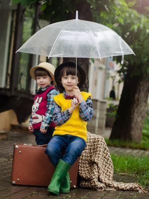 Kinderregenschirm transparent