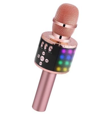Android/IOS Sprachwechsler Drahtlose Bluetooth Mikrofon Tragbares Handmikrofon mit Lautsprecher und Aufnahme Drahtlose Mikrofon Player für Erwachsene und Kinder Karaoke Mikrofon 