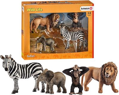 Buyger 58 Stück Kinder Tiere Spielzeug Tierfiguren Set Tiere Modell Wildtiere 