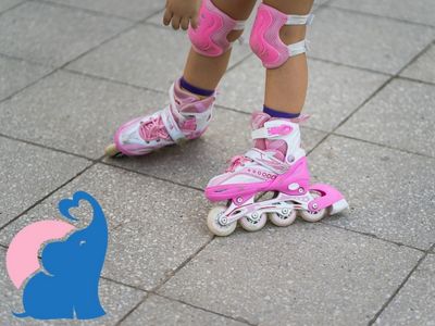 Wie lernen Kinder Inliner fahren