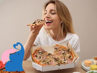 Pilzen auf der Pizza fuer Schwangere