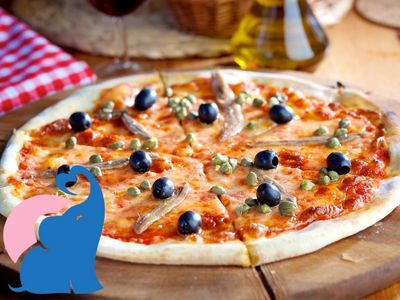 Pizza mit Kapern fuer Schwangere