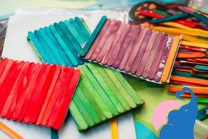 Basteln mit Eisstielen im Frühling