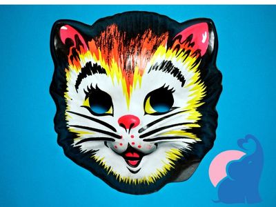 Katzen-Maske basteln Schnell Einfach