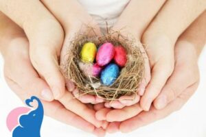 Osternest aus Servietten basteln