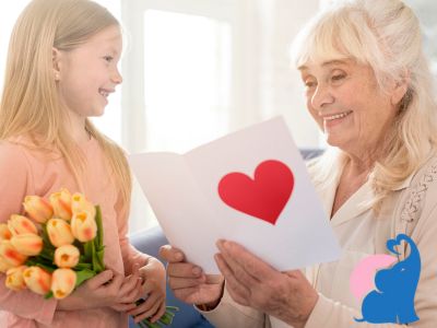 Karte fuer Oma basteln Kinderleichte Ideen