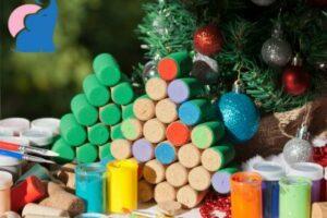 Weihnachtsbasteln mit Korken: Ideen für Kinder