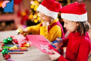 Weihnachtskarten basteln mit Kindern