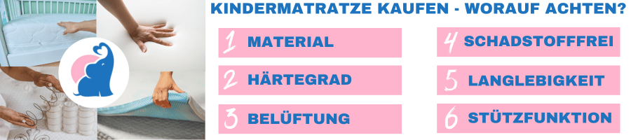 Infografik KINDERMATRATZE - WORAUF ACHTEN